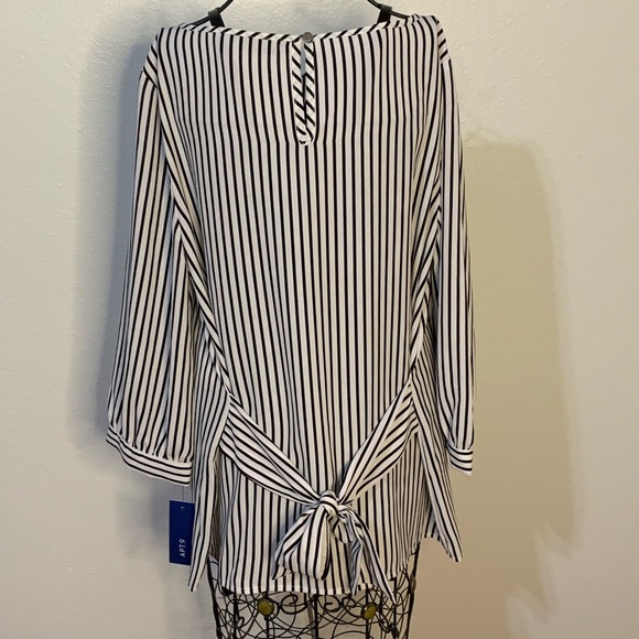 Apt 9 tie front boatneck blouse size s. - Picture 6 of 10